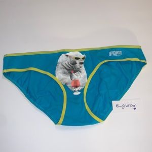 It’s My Party Polar Bear Neon Retro Bikini PINK
